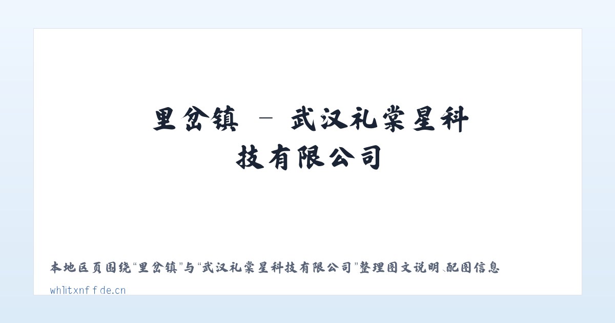 镇盛镇 - 武汉礼棠星科技有限公司 主图